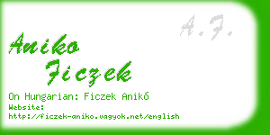 aniko ficzek business card