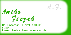 aniko ficzek business card
